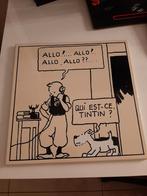 Plaque émaillée Tintin 35x35 cm, Verzamelen, Ophalen of Verzenden