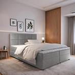 OP=OP Vaste Boxspring Levi 180 x 200 Grijs, Huis en Inrichting, Slaapkamer | Bedden, Zwart, Tweepersoons, Ophalen of Verzenden
