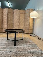 Nieuwstaat Matzwarte Salontafel Rond – NP: €750, Huis en Inrichting, Tafels | Salontafels, Rond, Zo goed als nieuw, Glas, Minder dan 50 cm