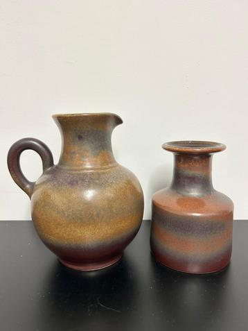 West Germany Set - Krug en Vaas - Aardekleuren beschikbaar voor biedingen