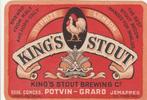 oud etiket King's stout Potvin Grard Jemappes, Collections, Envoi, Utilisé, Autres types, Autres marques