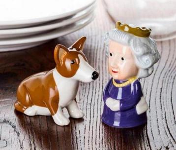 Coffret Queen Elizabeth & Corgi Pepper + Sel & Pepper disponible aux enchères