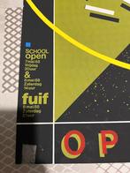 Vintage Poster Kunstinstituut - Open school, Gebruikt, Deurposter of groter, Rechthoekig Liggend, Ophalen of Verzenden