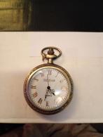 BRONZEN HEREN ZAKHORLOGE " THE DAN " IN MINT CONDITION, Overige merken, Overige materialen, Zakhorloge, Verguld