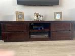 Tv meubel van massief hout, Ophalen, Gebruikt, Teakhout, Minder dan 100 cm