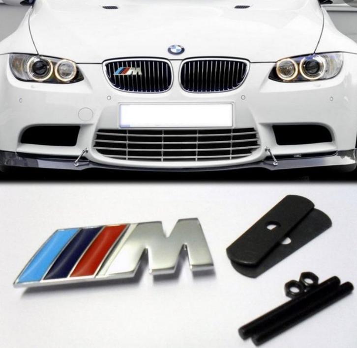 M/// logo motorsport grille badge embleem grill tuning bmw, Auto diversen, Tuning en Styling, Ophalen of Verzenden