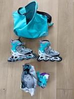 Rollerskates Oxelo (Decathlon) maat 32-35 + bescherming, Ophalen of Verzenden, Zo goed als nieuw