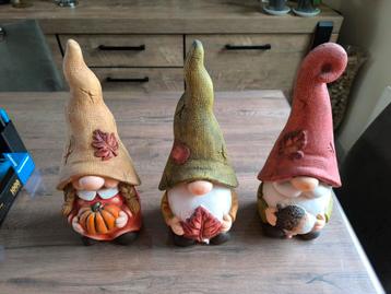 3 gnomes de 45 cm