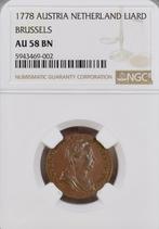 Liard 1778 Brussel AU58 Zeldzaam, Verzenden, Overig, Losse munt