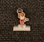 PIN - O.M.S. - FOIRE DE LYON - LION - LEEUW, Verzenden, Gebruikt, Overige onderwerpen, Speldje of Pin