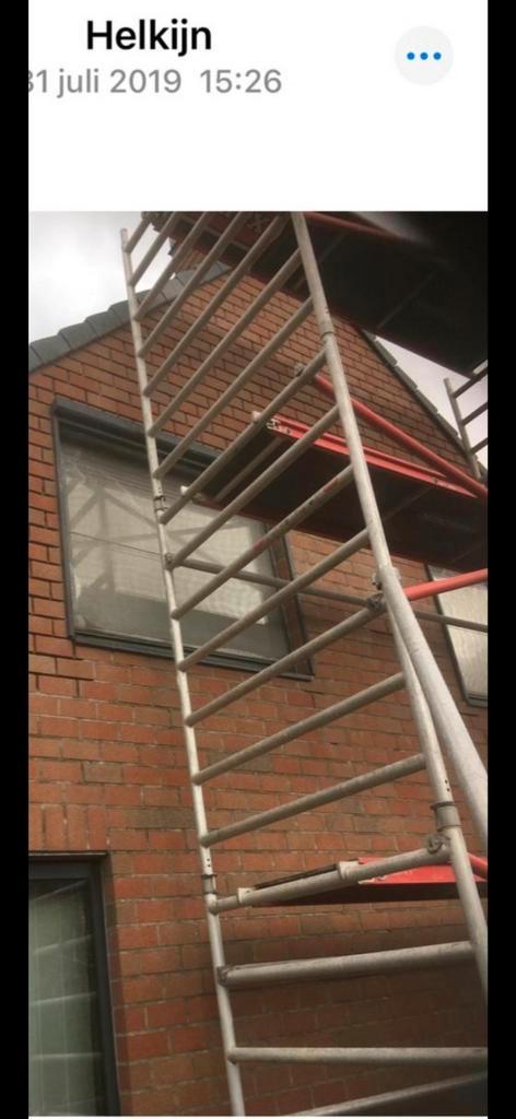 Steiger, Doe-het-zelf en Bouw, Steigers, Gebruikt, Gevelsteiger, 5 meter of hoger, Ophalen