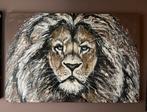 Grande peinture de haute qualité Lion Mk Art, Antiquités & Art, Art | Peinture | Moderne, Enlèvement