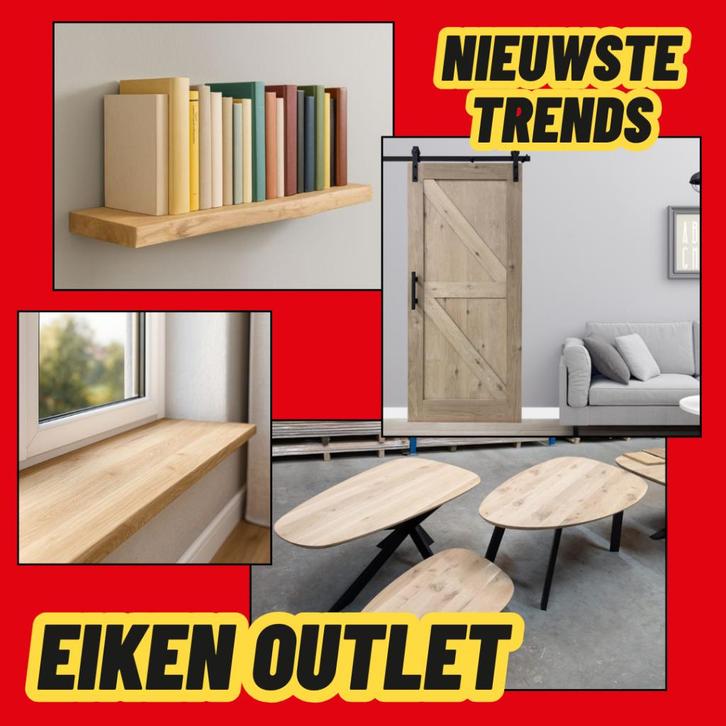 Eiken | Eikenhout | Tafel | Deur | Wandplank | OUTLET, Doe-het-zelf en Bouw, Hout en Planken, Nieuw, Eiken, Ophalen