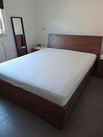 Tweepersoonsbed (IKEA) 160 x 200, Huis en Inrichting, Slaapkamer | Bedden, Ophalen, Gebruikt, Bruin, Tweepersoons