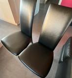 2 chaises de salle à manger - noires, Deux, Enlèvement, Utilisé, Cuir