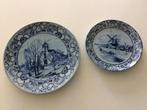 2 vintage borden in Delfts porselein, Antiek en Kunst, Ophalen of Verzenden