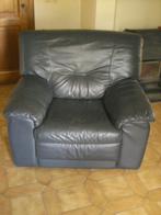 zetel (eenpersoons leder donkerblauw), Ophalen, Eenpersoons, Minder dan 150 cm, Leer