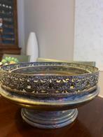 Corbeille metal argenté et verre, Enlèvement