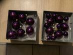 Paarse kerstballen in glas, Diversen, Zo goed als nieuw, Ophalen