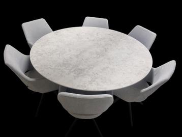 NIEUWE ronde eettafel 12mm VOLKERAMIEK dia150cm  beschikbaar voor biedingen