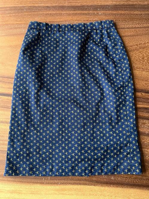 Escada Margaretha Ley Vintage 1990's Straight Skirt, Kleding | Dames, Rokken, Gedragen, Maat 36 (S), Blauw, Boven de knie, Ophalen of Verzenden