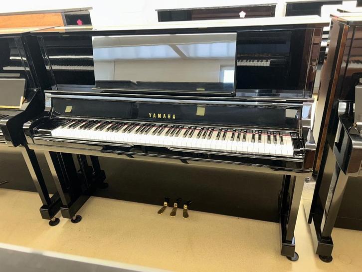 PROMO: Yamaha U1-piano's - Garantie: 10 jaar, Muziek en Instrumenten, Piano's, Zo goed als nieuw, Piano, Zwart, Hoogglans, Ophalen