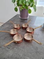 Set van 6 Vintage koperen steelpannen van Eenhoorn / Unicorn, Ophalen of Verzenden, Koper