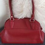 Rode leren tas Mazarin, Handtassen en Accessoires, Tassen | Damestassen, Ophalen, Zo goed als nieuw, Rood