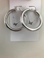 Leuke zilvere oorbellen hoops, Verzenden, Nieuw