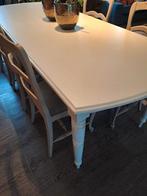 Eettafel wit in landelijke stijl, Huis en Inrichting, Tafels | Eettafels, Ophalen, Gebruikt, 100 tot 150 cm, 200 cm of meer