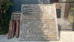 Buitentafel van massieve teak, Tuin en Terras, Tuintafels, Ophalen, Gebruikt, Vierkant, Teakhout