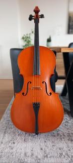 Cello 4/4, Muziek en Instrumenten, Strijkinstrumenten | Cello's, Ophalen, Gebruikt, 4/4-cello, Met koffer