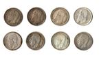 Lot de pièces de monnaie / Belgique / Leopold II  / 2 Francs, Enlèvement ou Envoi, Argent, Argent