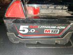 Milwaukee accu 5Ah, Ophalen of Verzenden, Zo goed als nieuw
