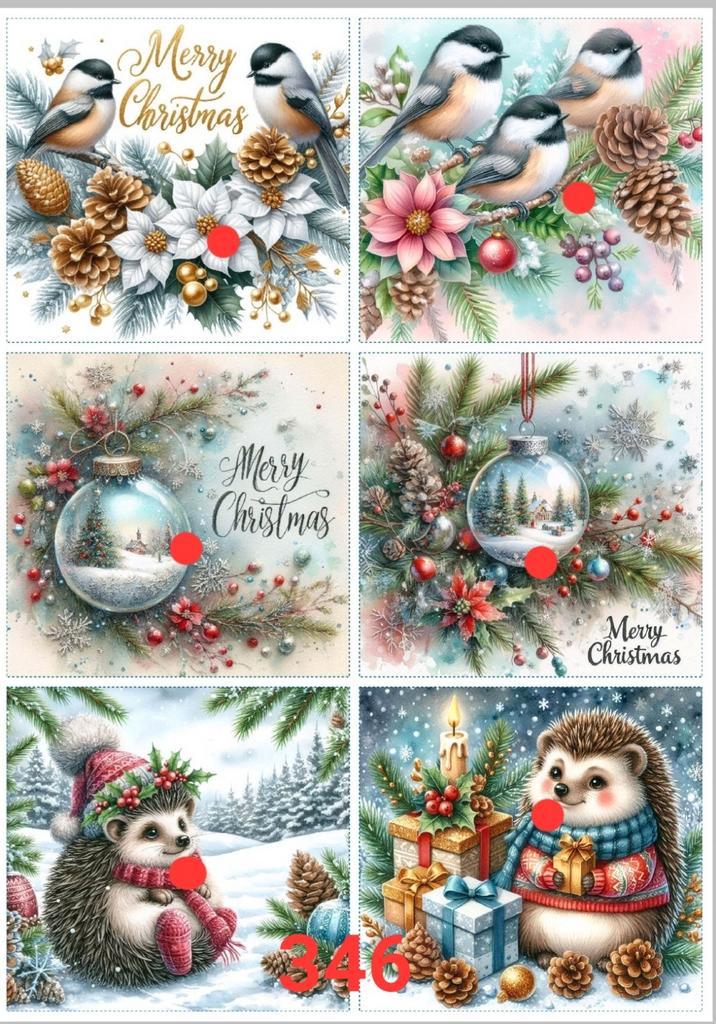 Knipvellen kerst, Hobby en Vrije tijd, Kaarten | Zelf maken, Knipvel, Kerst, Verzenden