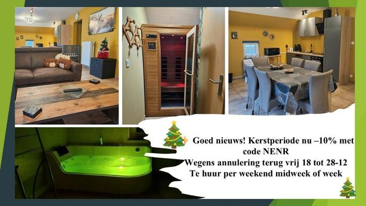 Last min Ardennen kerstvakantie 5p regio Vielsalm, Vakantie, Vakantie | Aanbiedingen en Last minute, Eigenaar