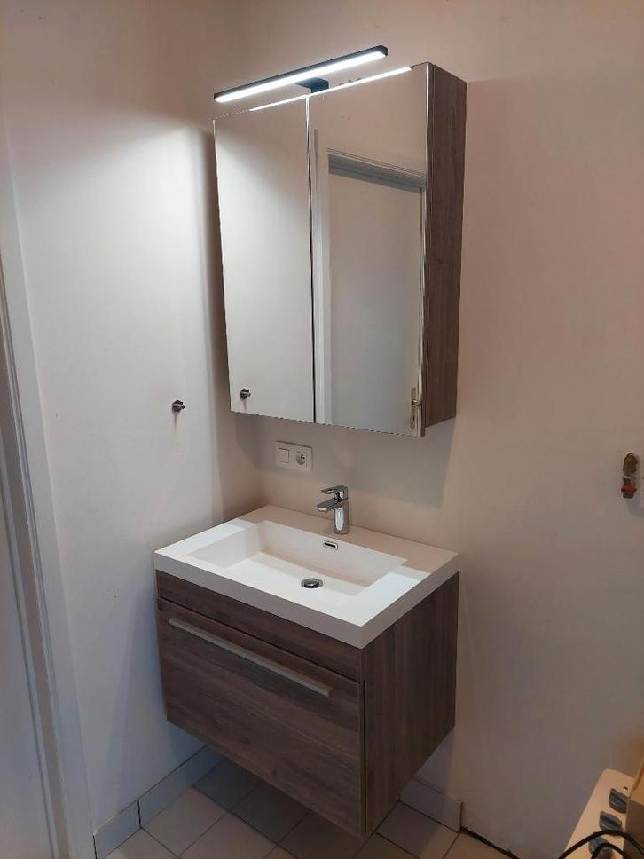 Badkamer kast + spiegelkast, Huis en Inrichting, Badkamer | Badkamermeubels, Gebruikt, Overige typen, 50 tot 100 cm, 25 tot 50 cm