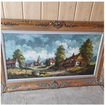 Zeer mooie landschap Olieverfschilderij V. Cammen beschikbaar voor biedingen