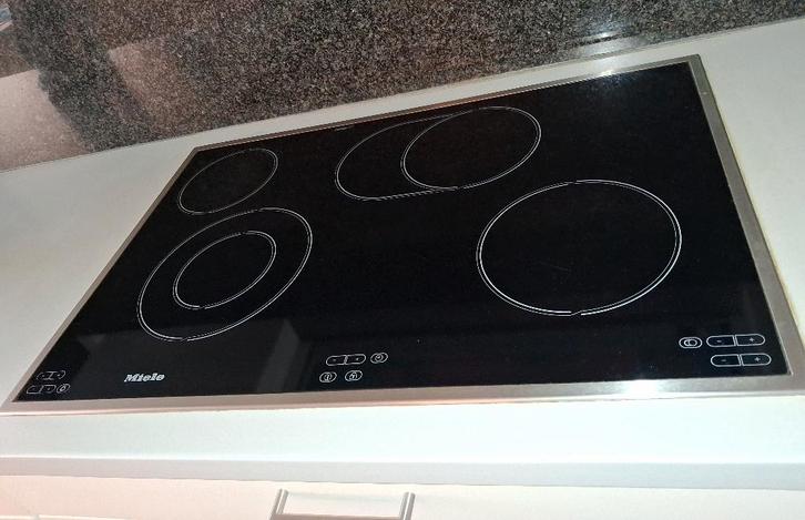 Keramisch kookvlak Miele 50/76 cm zwart, Elektronische apparatuur, Kookplaten, Gebruikt, Inbouw, Keramisch, 5 kookzones of meer