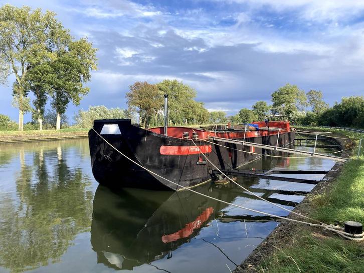Varend woonschip met vaste ligplaats, Immo, Woonboten te koop, Provincie West-Vlaanderen, Verkoop zonder makelaar