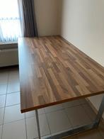 Degelijke design eettafel met alu poten, Ophalen, Zo goed als nieuw