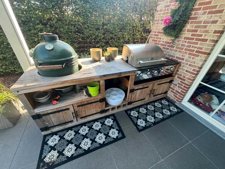 Buitenmeubel met gas bbq, Tuin en Terras, Gasbarbecues, Gebruikt, Ophalen