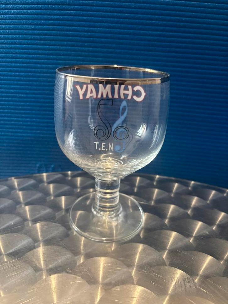 T.E.N. Chimay glas, Verzamelen, Glas en Drinkglazen, Nieuw, Bierglas, Ophalen of Verzenden