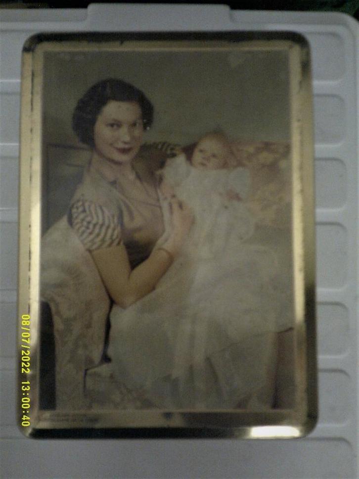 Vintage snoepblik Koningshuis, Verzamelen, Koningshuis en Royalty, Gebruikt, Overige typen, Ophalen of Verzenden