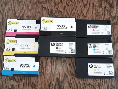 Cartridges HP + Inkt123: 952/953, 954/955 + 953XL, Computers en Software, Printerbenodigdheden, Gebruikt, Cartridge, Ophalen of Verzenden
