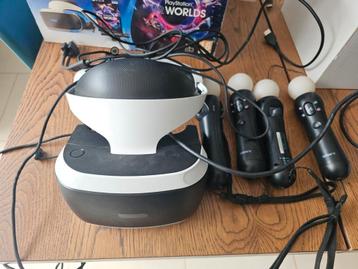  Casque PlayStation VR (PS4) +  4 ps move et jeux  beschikbaar voor biedingen
