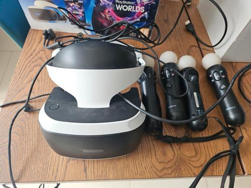 Casque PlayStation VR (PS4) +  4 ps move et jeux, Games en Spelcomputers, Virtual Reality, Gebruikt, Sony PlayStation, VR-bril