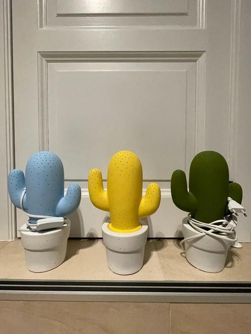 3 keramische Cactuslampen (Lucide trend), Huis en Inrichting, Lampen | Tafellampen, Nieuw, Minder dan 50 cm, Overige materialen