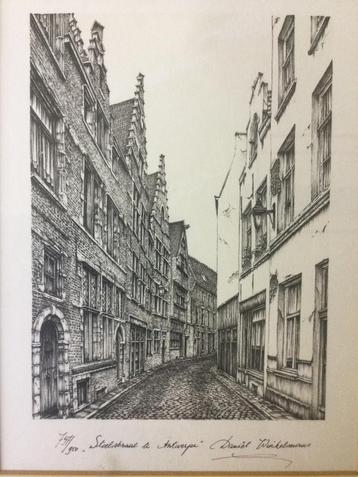 Litho of Ets Antwerpen - Stoelstraat Daniël Winkelmans beschikbaar voor biedingen