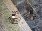 Ancienne lampe murale en fer forgé avec abat-jour, Ophalen of Verzenden